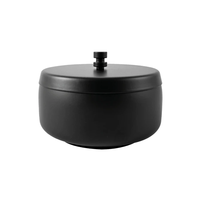 Asbak BRASQ tafelmodel 1 liter met deksel AT700 zwart