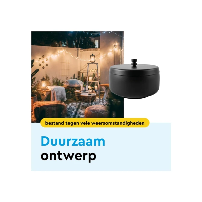 Asbak BRASQ tafelmodel 1 liter met deksel AT700 zwart