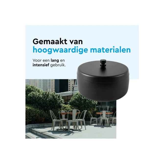 Asbak BRASQ tafelmodel 1 liter met deksel AT700 zwart