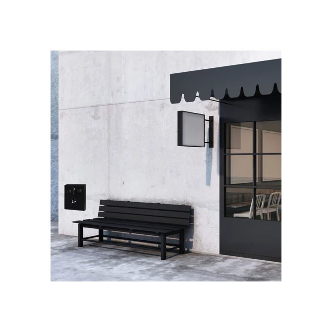Asbak BRASQ wand 32x26cm zwart