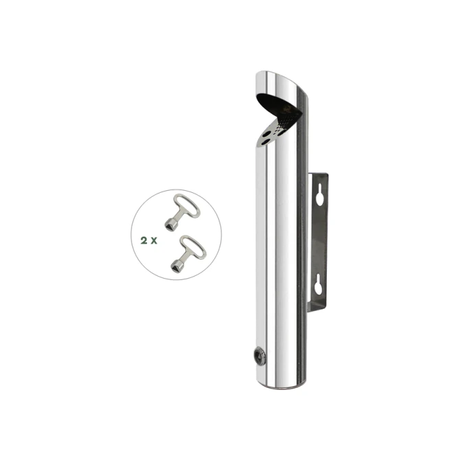 Asbak BRASQ wand AT200 RVS