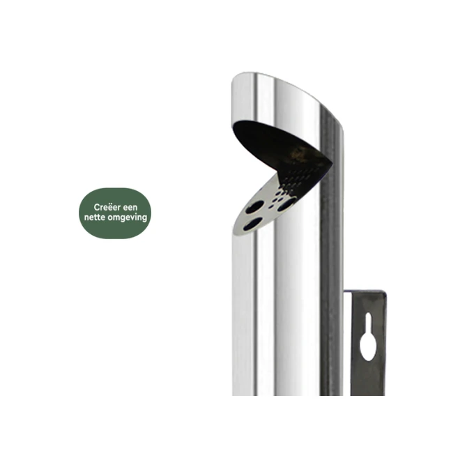 Asbak BRASQ wand AT200 RVS