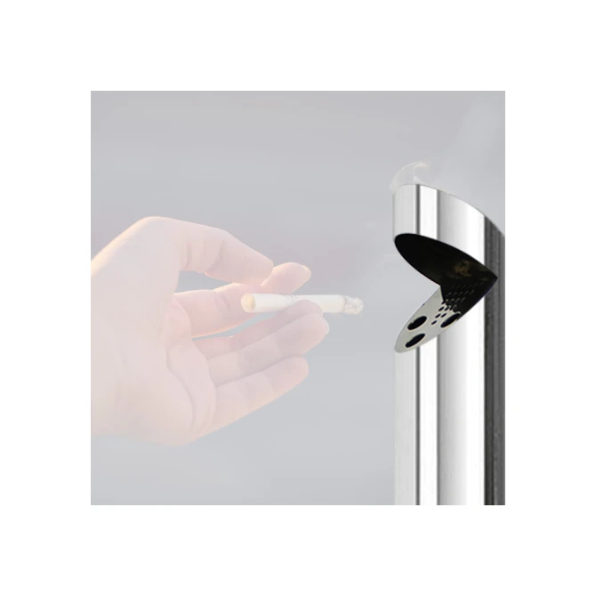 Asbak BRASQ wand AT200 RVS