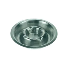 Asbak metaal verchroomd 170mm RVS stapelbaar