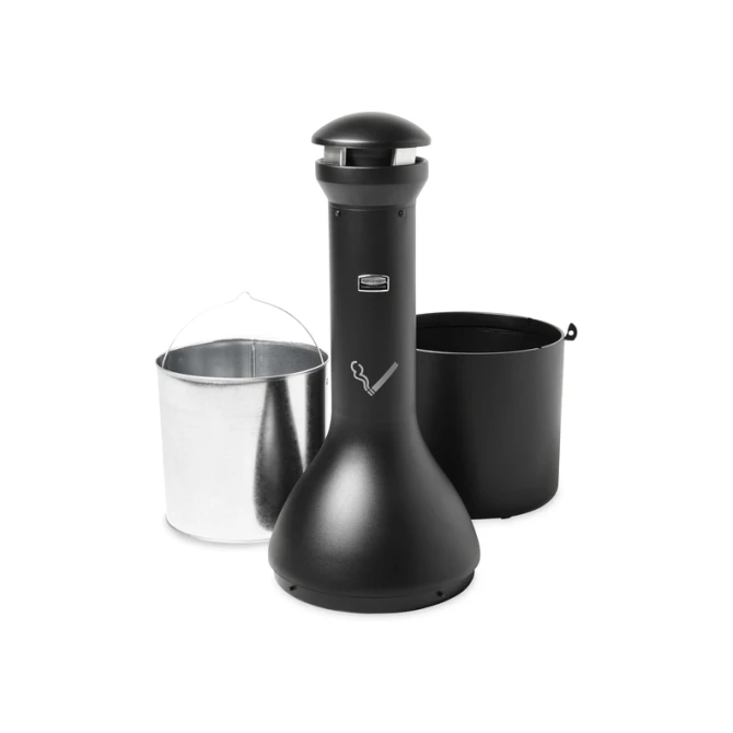 Asbak Rubbermaid Infinity Genie staand zwart