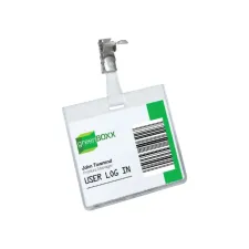 Badge Durable 8003 met clip liggend gesloten 60x90mm Badge Durable 8003 met clip liggend gesloten 60x90mm