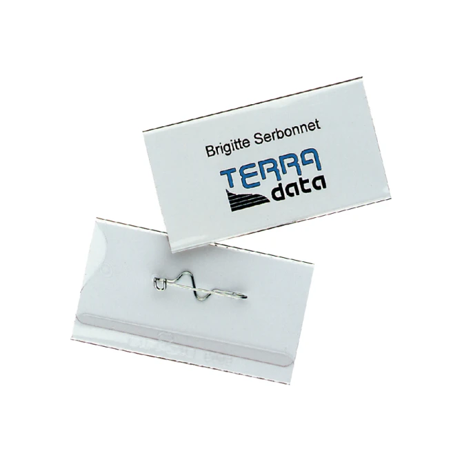 Badge Durable 8008 met speld 40x75mm