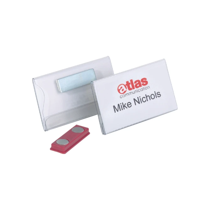 Badge Durable 8116 vlak met magneet 40x75mm