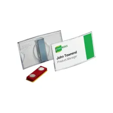 Badge Durable 8123 convex met magneet 40x75mm Badge Durable 8123 convex met magneet 40x75mm