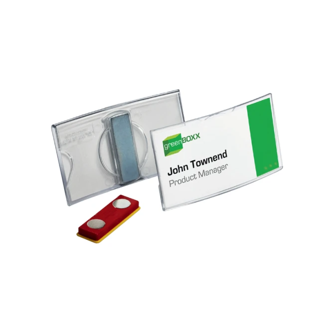 Badge Durable 8123 convex met magneet 40x75mm