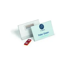 Badge Durable 8244 vlak met magneet 54x90mm place and hold 25 stuks Badge Durable 8244 vlak met magneet 54x90mm place and hold 25 stuks