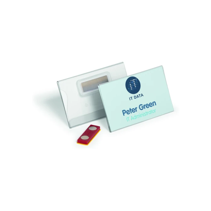 Badge Durable 8244 vlak met magneet 54x90mm place and hold 25 stuks