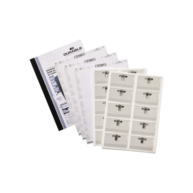 Badge Durable met combiklem 54x90mm set à 20 stuks
