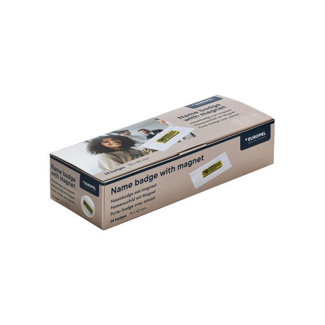 Badge Europel magnetisch 75x40mm