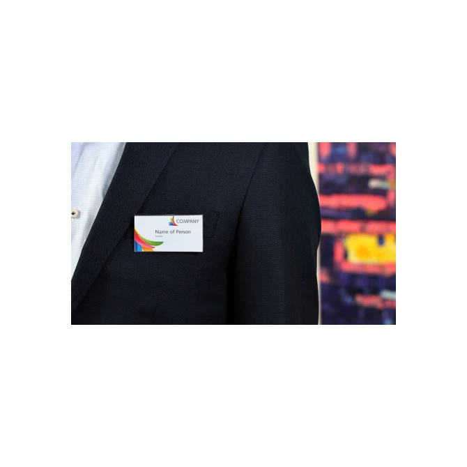 Badge Europel met clip en speld 75x40mm 24st