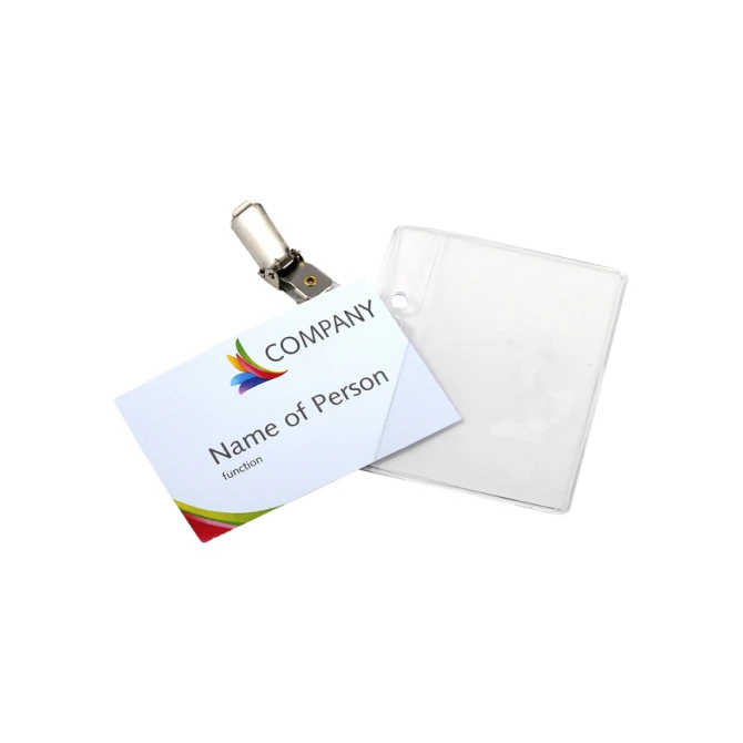 Badge Europel met strip en clip 90x60mm