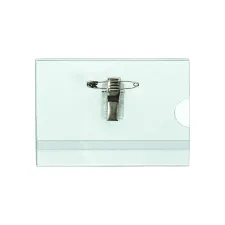 Badge Quantore met clip en speld 60x90mm