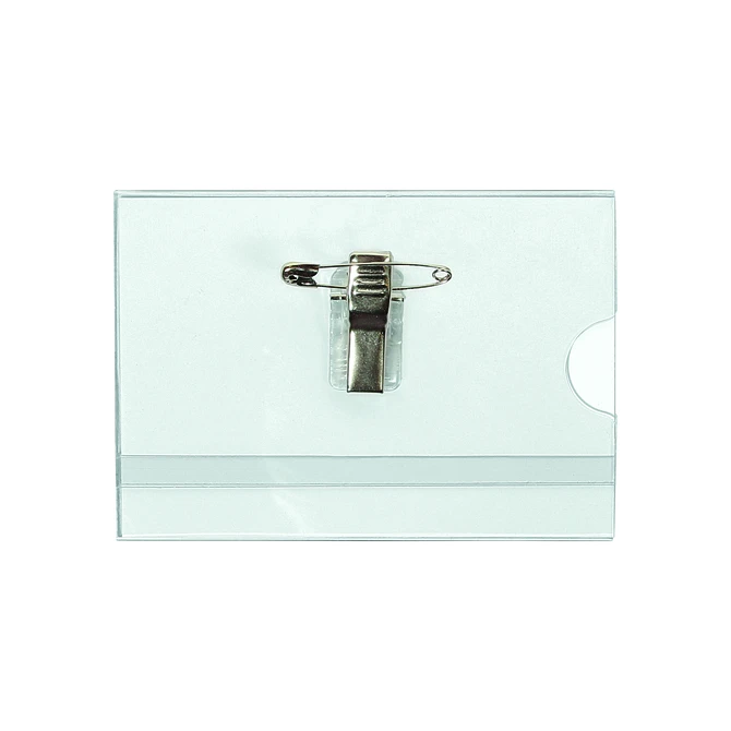 Badge Quantore met clip en speld 60x90mm