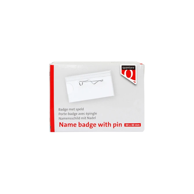 Badge Quantore met speld 40x60mm