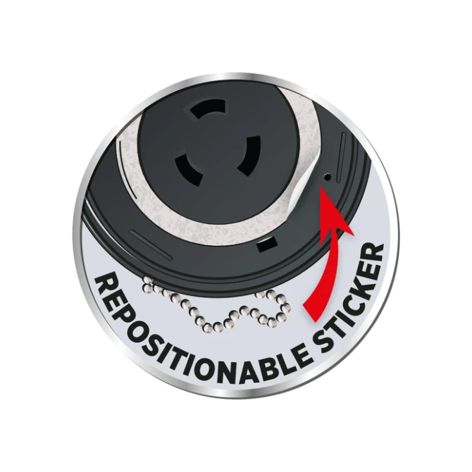 Baliebalpen Bic met ketting medium zwart