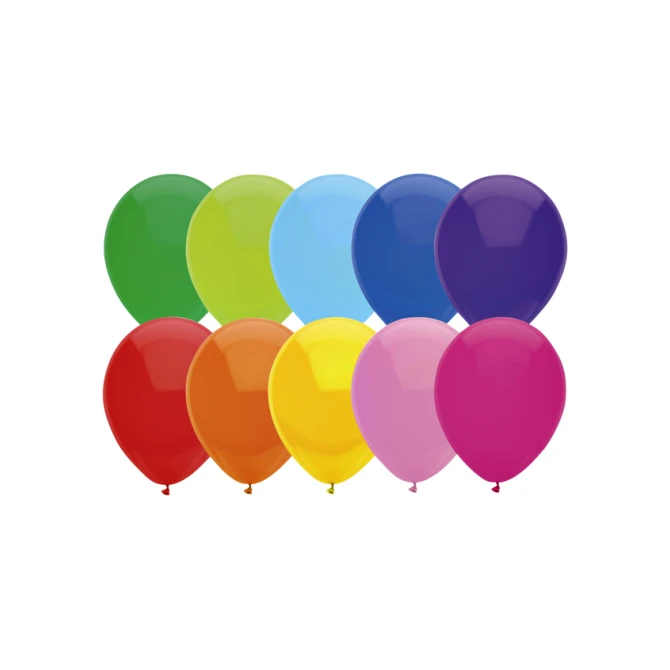 Ballon Haza uni 30cm 10 stuks assorti