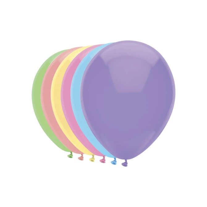 Ballon Haza uni 30cm 100 stuks pastel assorti