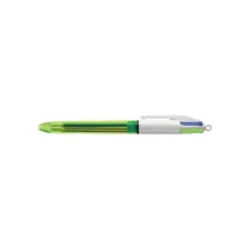 Balpen Bic 4kleuren medium fluor geel