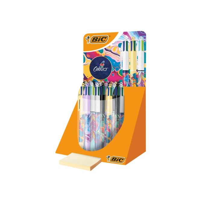 Balpen Bic 4kleuren medium Hydro ass