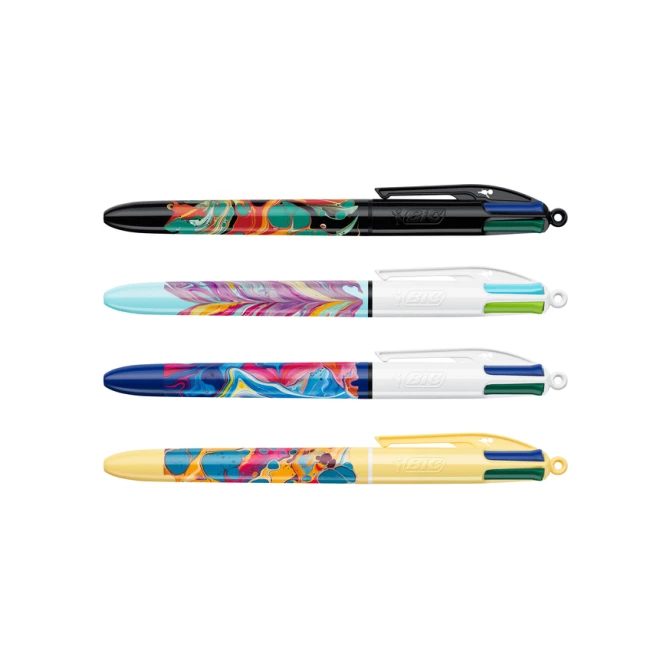 Balpen Bic 4kleuren medium Hydro ass