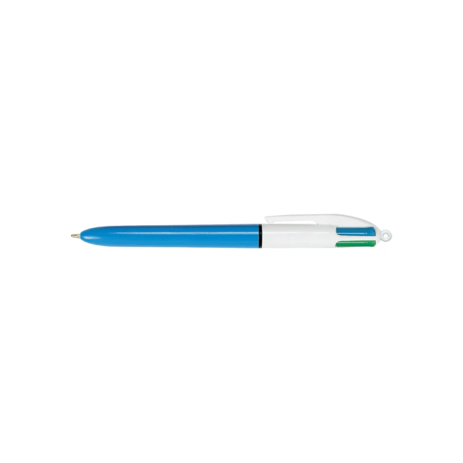 Balpen Bic 4kleuren medium lichtblauw