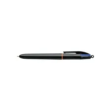 Balpen Bic 4kleuren Pro met ring medium zwart