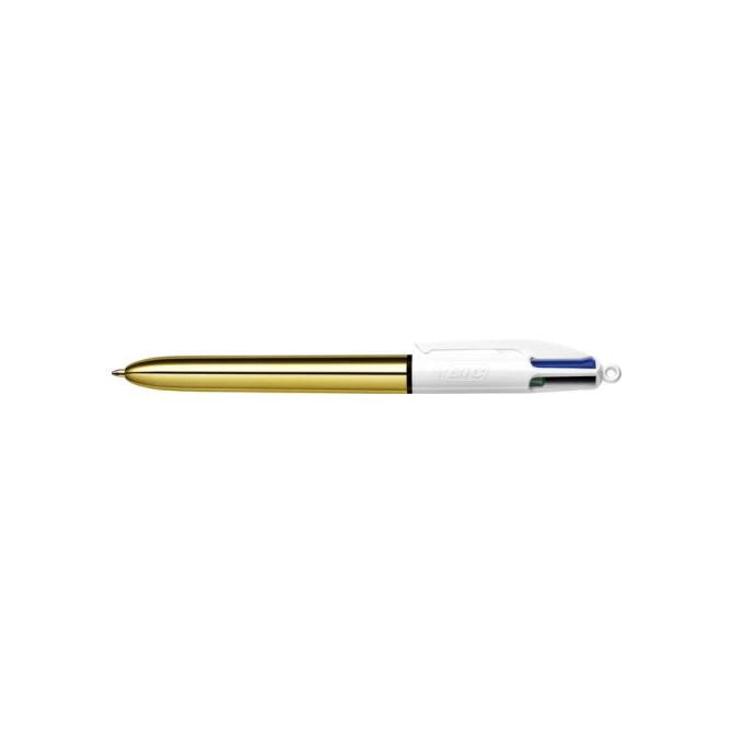Balpen Bic 4kleuren shine medium goud