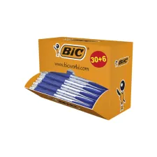 Balpen Bic Atlantis classic grip clic M blauw valuepack 30+6 gratis