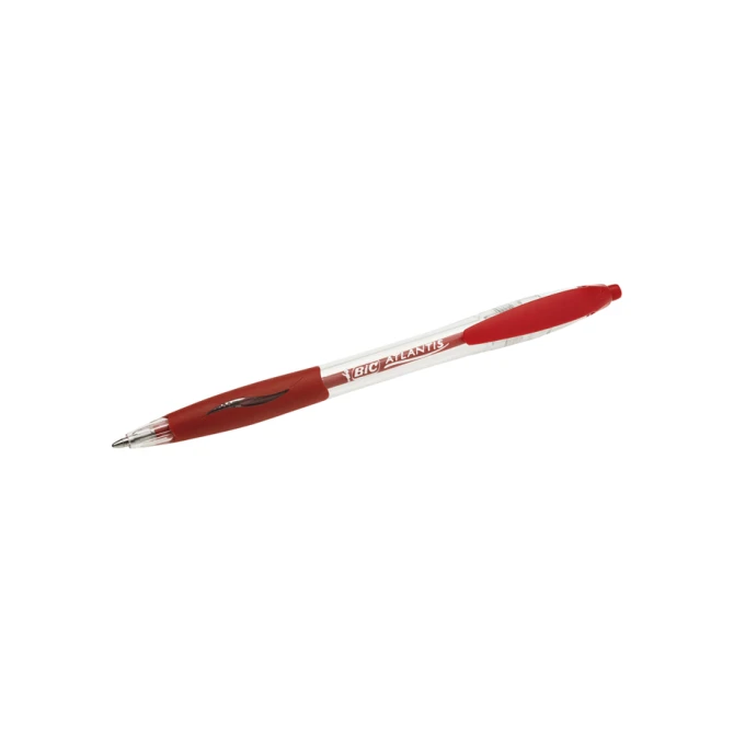 Balpen Bic Atlantis classic grip clic medium rood