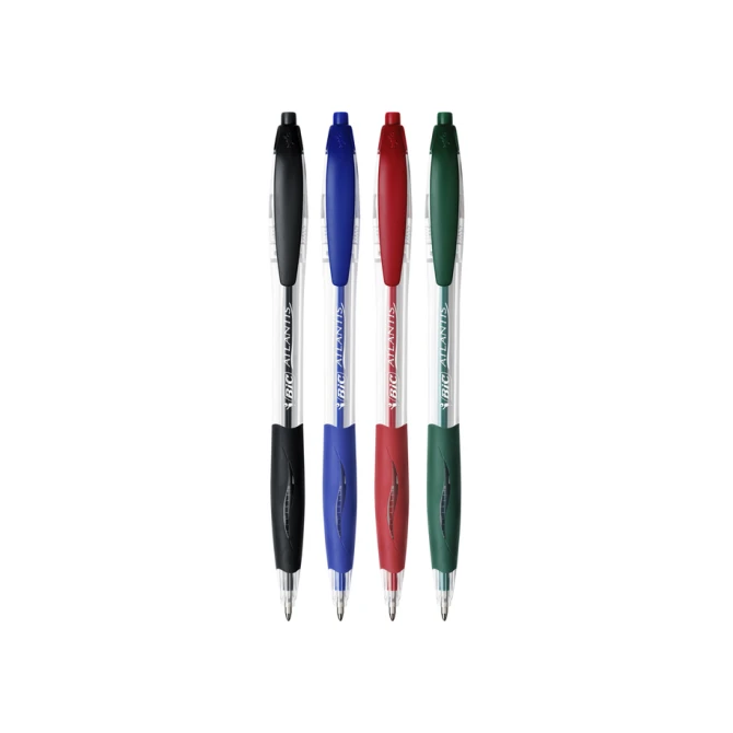 Balpen Bic Atlantis classic grip clic medium zwart