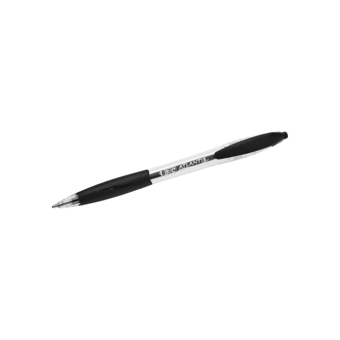 Balpen Bic Atlantis classic grip clic medium zwart