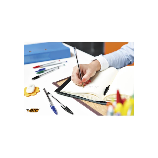 Balpen Bic Cristal medium blauw in tubo verpakking
