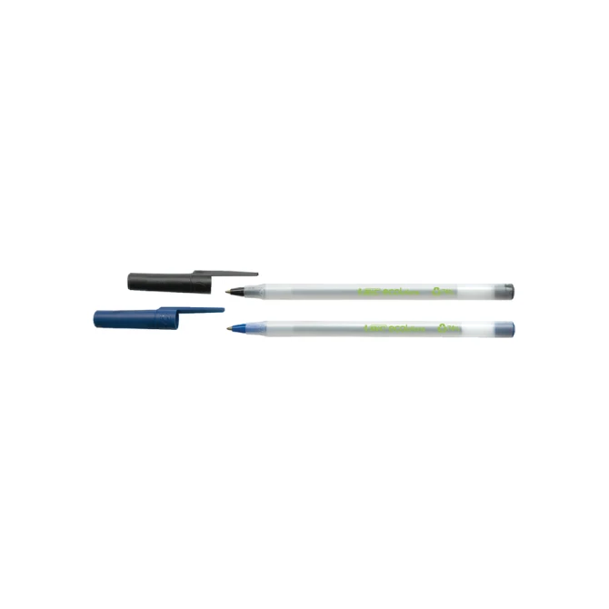 Balpen Bic Ecolutions round stic medium blauw