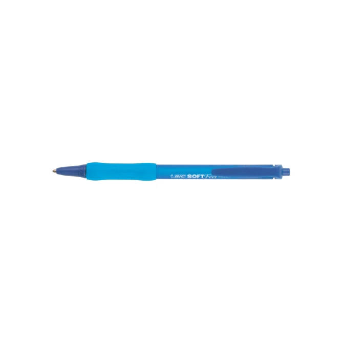 Balpen Bic soft feel grip clic medium blauw