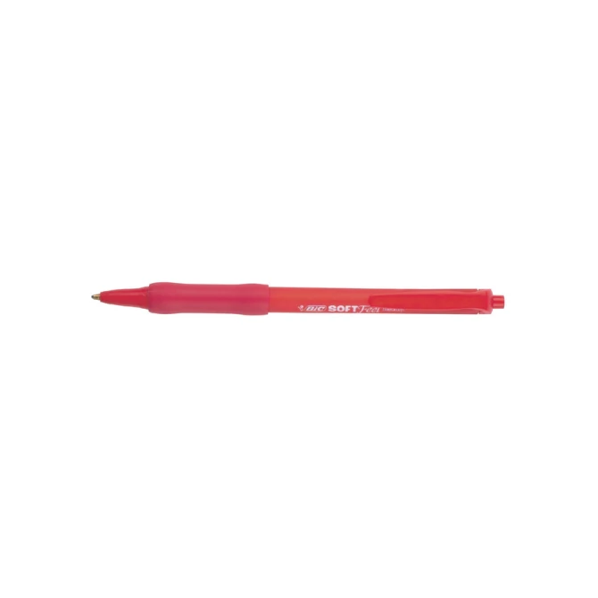Balpen Bic soft feel grip clic medium rood
