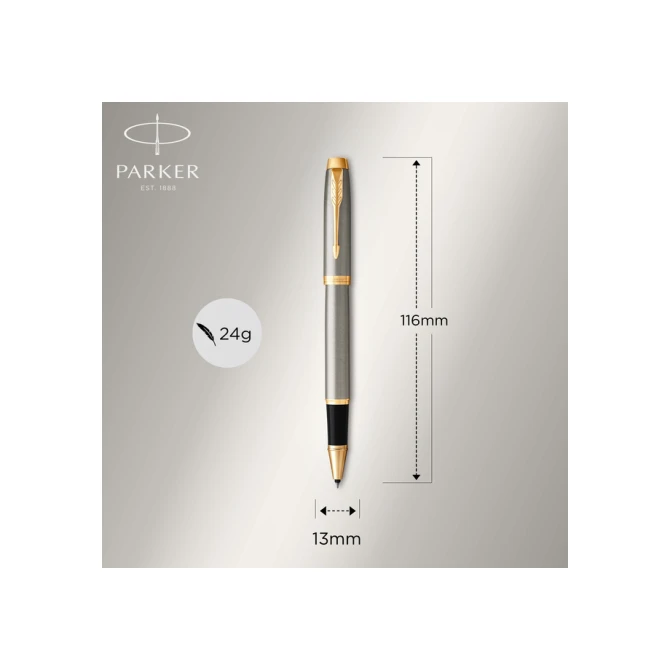 Balpen en Rollerpen Parker IM brushed metal GT medium 2 stuks