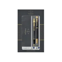 Balpen en vulpen Parker IM black GT medium 2 stuks
