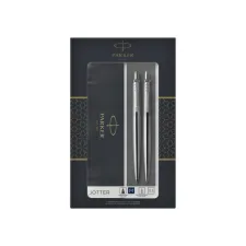Balpen en vulpotlood Parker Jotter stainless steel CT medium 2 stuks Balpen en vulpotlood Parker Jotter stainless steel CT medium 2 stuks