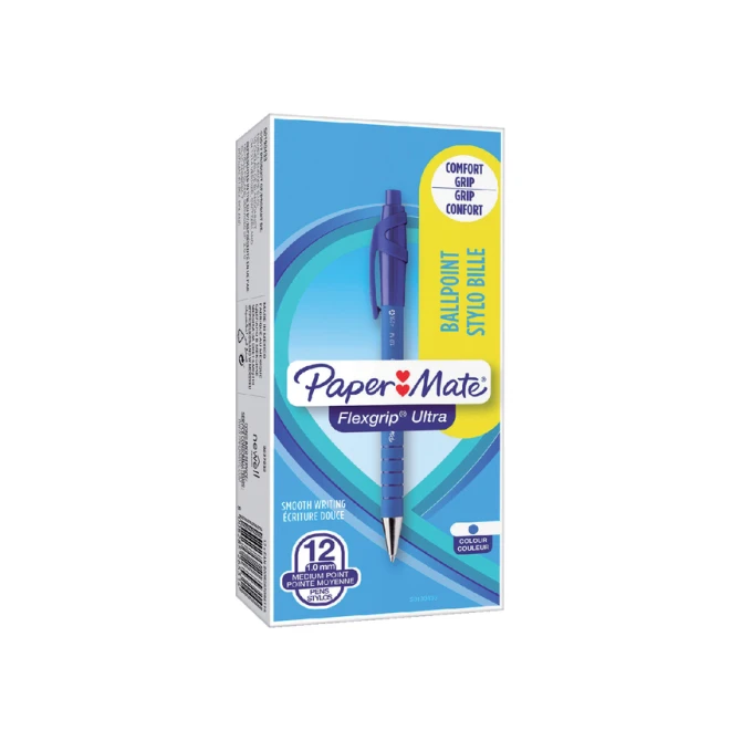 Balpen Paper Mate Flexgrip Ultra medium blauw