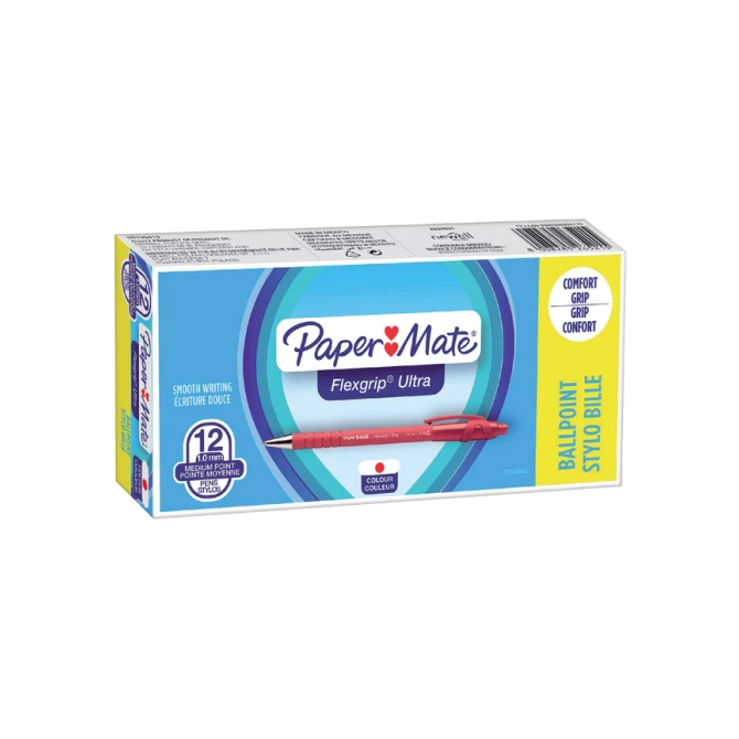 Balpen Paper Mate Flexgrip Ultra medium rood