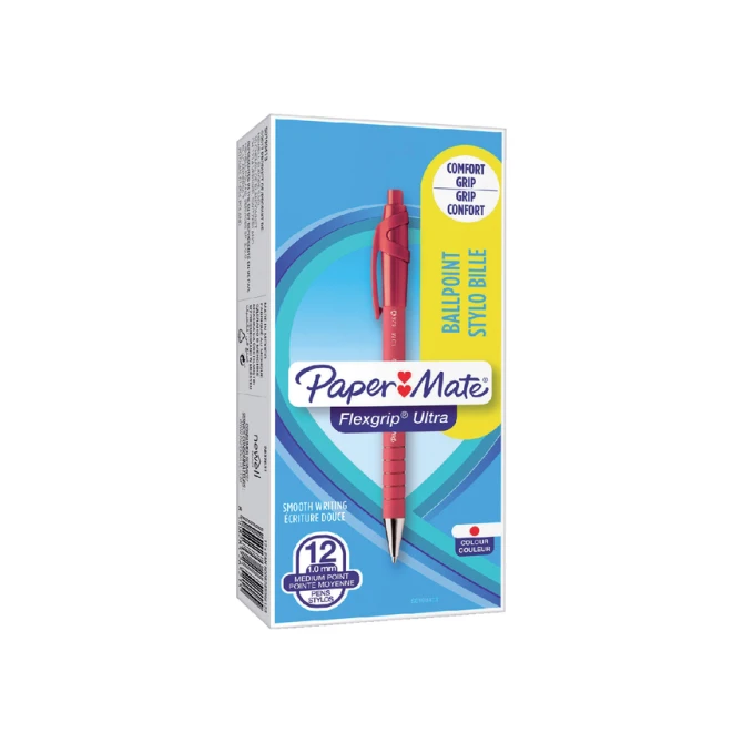 Balpen Paper Mate Flexgrip Ultra medium rood