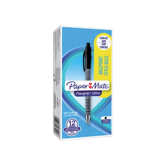 Balpen Paper Mate Flexgrip Ultra medium zwart