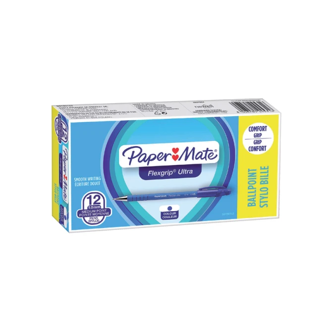 Balpen Paper Mate Flexgrip Ultra stick medium blauw