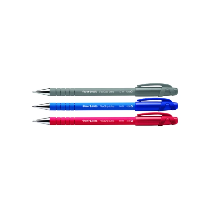 Balpen Paper Mate Flexgrip Ultra stick medium zwart