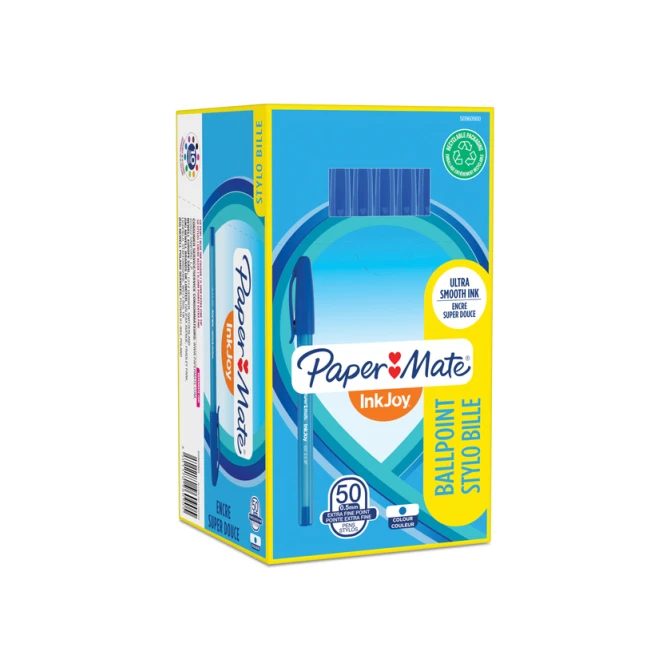 Balpen Paper Mate Inkjoy 100 fijn blauw